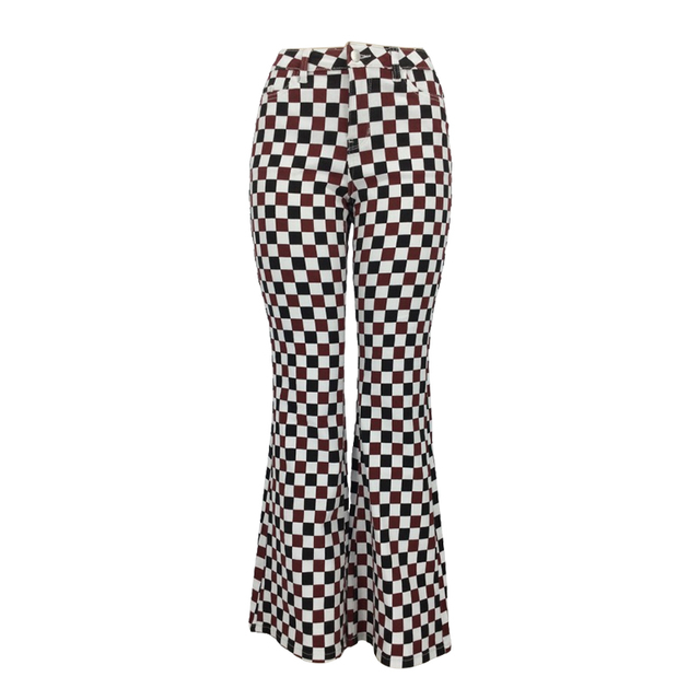 女人的颜色喇叭形裤子001