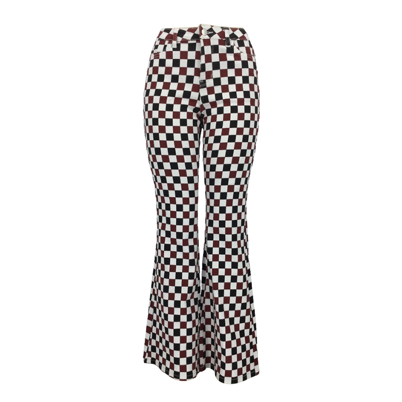 女人的颜色喇叭形裤子001